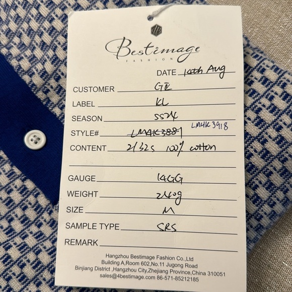 KARL LAGERFELD PARIS - Men’s M Jacquard Knit Sweater Polo w/Contrast Placket - Picture 4 of 7